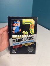Mario Bros. NES 1st Print CIB Gloss Black Box Only  Nintendo NES 1986