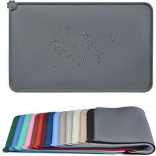 Silicone Pet Feeding Mat Large Waterproof Non-Slip Dog Food Bowl Placemat Tray