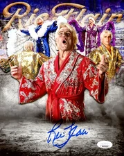 Ric Flair Autographed Signed 8x10 Photo WWE JSA