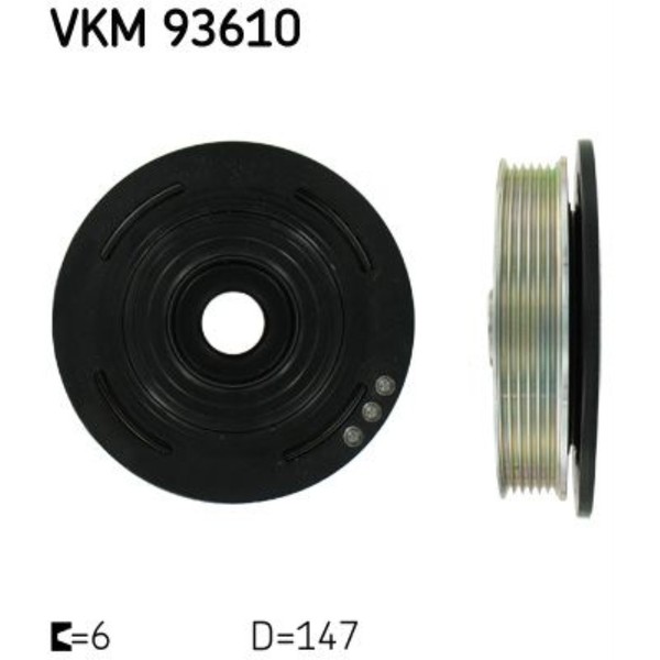 SKF Riemenscheibe Kurbelwelle FüR Renault Master II Kasten FD 2.5 Dci 120 2.2-image