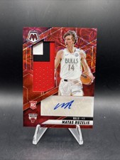2024 Panini Mosaic Red Scope Prizm MATAS BUZELIS Rookie Patch Autograph SSP CP1