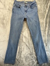 Levi's 505 Straight Size 8 Woman  s Blue Jeans Light Wash