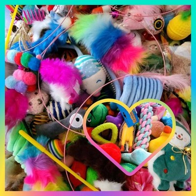 Interactive Pet Toy Grab Bag For Cats, Kittens & Puppies & Small Dogs. Assorted