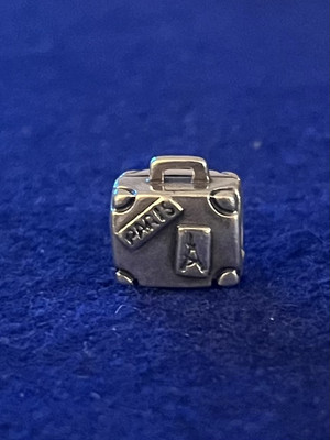 Original Pandora Sterlingsilber Paris Abenteuer Koffer Charm #790362