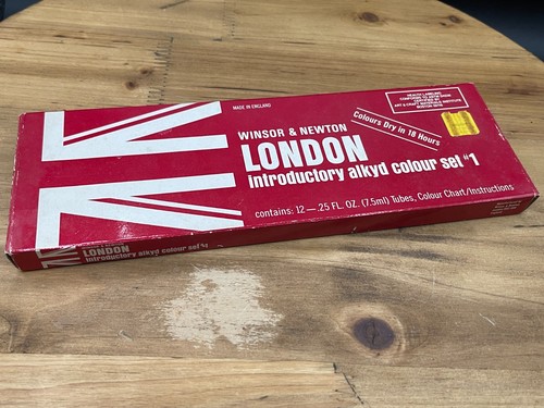VTG Winsor & Newton London Introductory Alkyd Colour Set #1 Twelve .25 Tubes