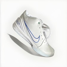 Nike Kobe 4 Mens Low Top White/Blue Synthetic...