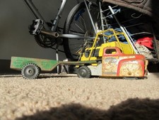 Vintage Wyandotte Semi Tractor Trailer Truck Hauler PressedSteel Tin Toy USA 17"
