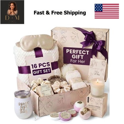 16 Pcs Self Care Gifts for Women - Relaxing Spa Gift Basket for Women, Unique...