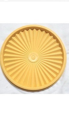 Tupperware #808-42 Harvest Yellow Servalier or Canister Round Lid 6.5'' Vintage