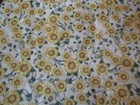 110" WIDE Vintage YELLOW SUNFLOWERS On BEIGE 2000's COTTON Fabric - shy 3 yd — photo 2