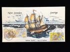 FDC COLLINS HAND-PAINTED CACHET #C117 SETTLING OF NEW SWEDEN JOINT ISSUE