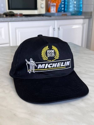 MICHELIN France 98リュックと キャップ セット VINTAGE 90's Michelin BIB Cap Hat 1998 Black SnapBack Racing
