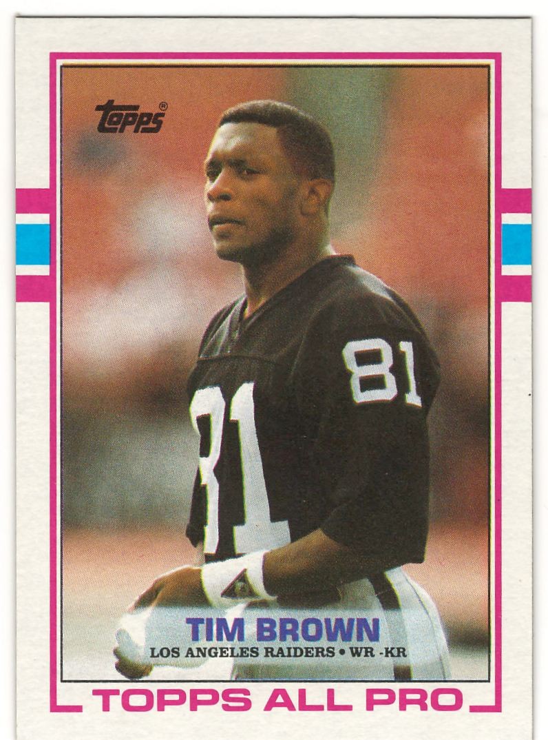 1989 Topps #265 Tim Brown RC C Los Angeles Raiders