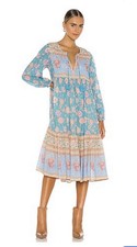 Spell And The Gypsy Love Story Midi Dress Bohemian Size XS Long Sleeve