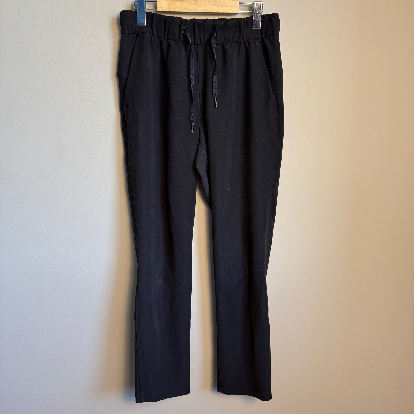 Lululemon On The Fly Pant Woven Black Women's 6 Drawstring Athletic Activewear