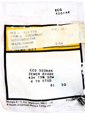NTE5206AK "Original" NTE 43V 10W Zener Diode Stud 1 pc