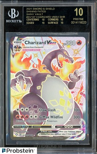 2021 Pokemon SWSH Shining Fates #SV107 FA Charizard VMAX BGS 10 BLACK LABEL
