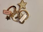 NWT Coach Gold Pink Tag, Glitter Heart Charm,Lg Heart, S Heart  Keyring GD Metal — photo 1