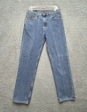 VTG Levis 505 Jeans Mens 33x32 Blue Denim Regular Fit Straight Leg Medium Wash