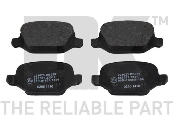 NK Bremsbelagsatz Scheibenbremse 221023 FüR 156 Lybra Fiat Alfa Linea 147 Lancia-image