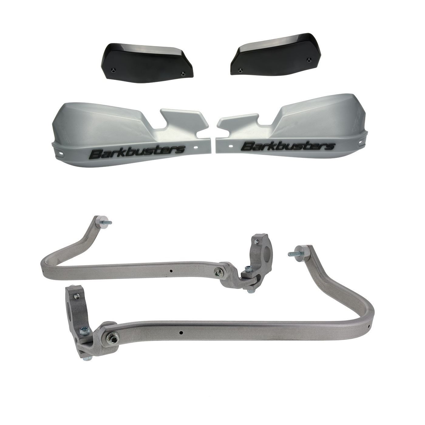 BarkBusters VPS Silver Handguard & Fit Kit Royal Enfield Himalayan 2016 to 2021