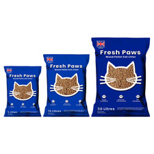 Fresh Paws Cat Litter 100% British Softwood Natural Pine Fragrance 5/15/30L