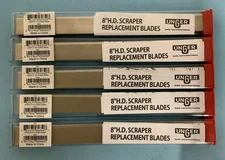 5 packs (50 total) UNGER 8" H.D. Scraper Replacement Blades
