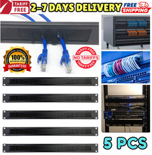 Cable Management 1U Brush Panel Grommet Cable Mount Server Rack Network Cabinet