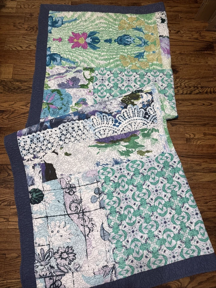 Edredón de ropa de cama Tracy Porter Poetic Wanderlust y sham estándar doble patchwork boho Foto 4 de 4