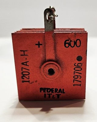 Vintsge NOS FEDERAL IT&T 1207A Selenium Rectifier 250ma 130v Made in USA