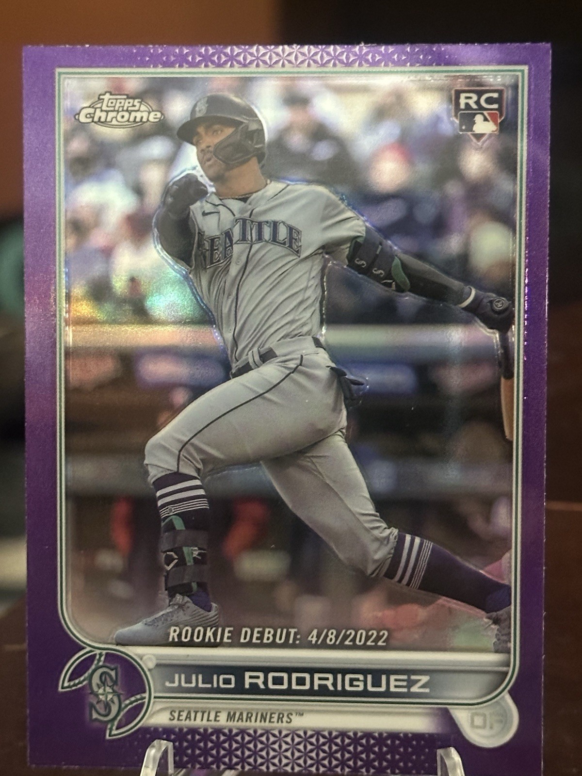 2022 Topps Chrome Update #USC150 Julio Rodriguez Purple Refractor (RC)