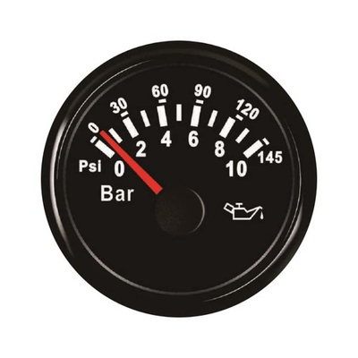 #ad Auto Marine Oil Pressure Gauge Meter 010bar 0145Psi 52mm 12V 24V Backlight $29.20