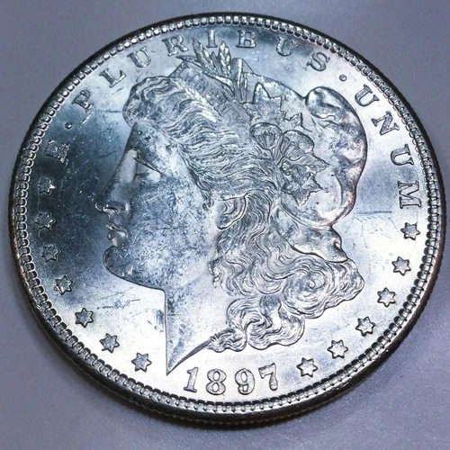 1897-S Morgan Silver Dollar Beautiful Uncirculated Coin Rare Date