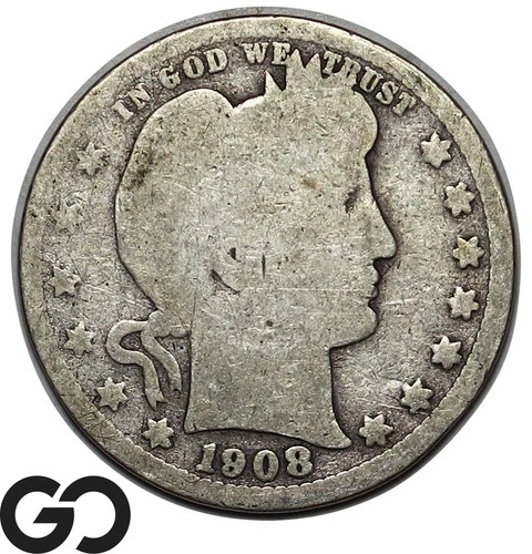 1908 Barber Quarter