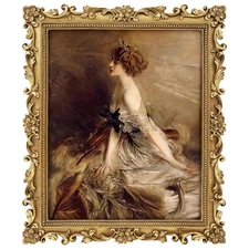 Gold 8x10 Picture Frame Vintage Antique Baroque for Wall or Tabletop Display,