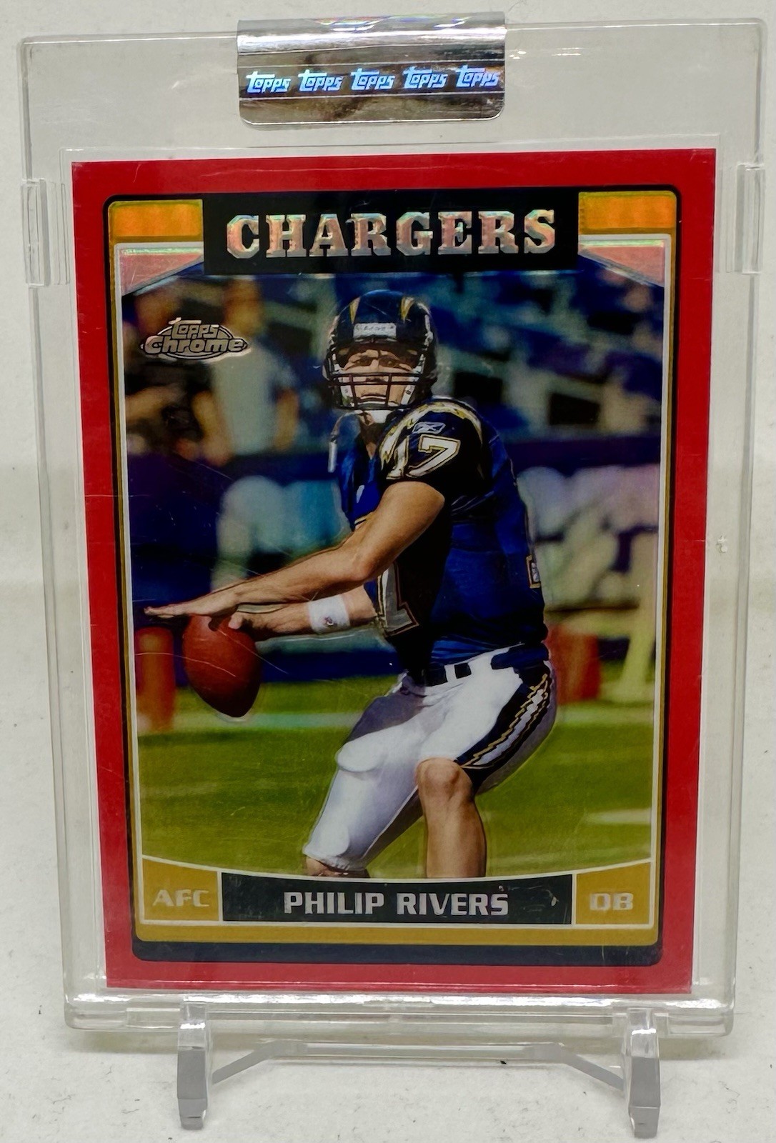 2006 TOPPS CHROME RED REFRACTOR UNCIRCULATED CHARGERS PHILIP RIVERS SP /259