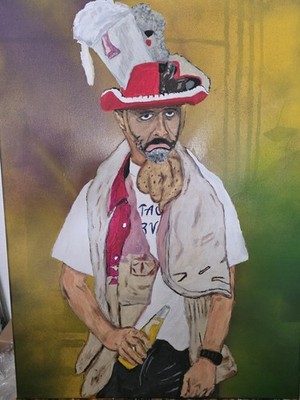 Shia LaBeouf Mardi Gras Jester 24x18