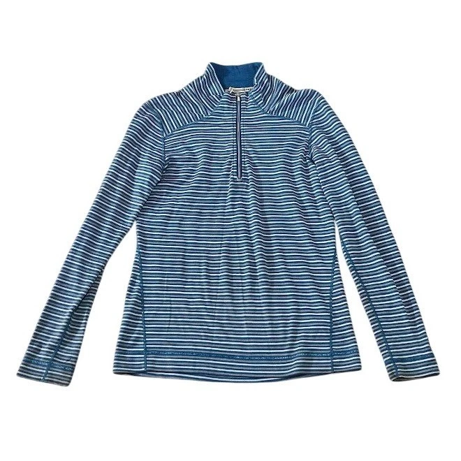 Smartwool Quarter Zip Base Layer Top Women XS 100% Merino Wool Striped Blue Grey
Opens in a new wind