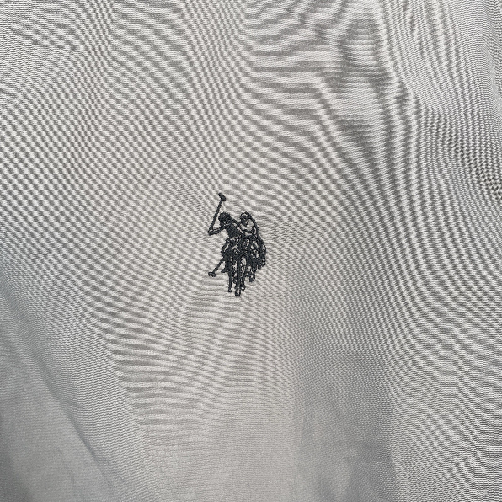 US Polo Assn Jacket Mens XXL Castle Rock Gray Windbreaker Coat Rain Resistent thumbnail 2