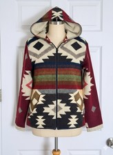 NWOT Ecuador 100% Alpaca Wool Jacket Hooded Full Zip Sweater Size S-Artisan Made