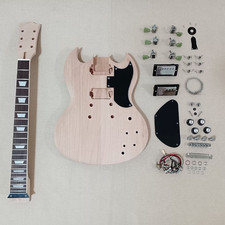 DIY SG 6 String Electric Guitar Kit Humbucker Pickup Mahogany Body Rosewood FB