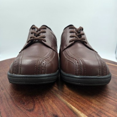 Orthofeet 467 Gramercy Mens Size 11.5 Medium Brown Leather Diabetic Oxford Dress s-l400.jpg main image 2