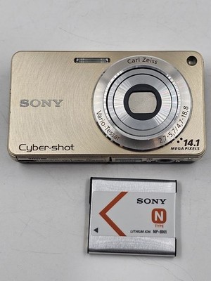 Sony Cyber-shot DSC-W350 14.1 MP Digital Camera Gold - Working