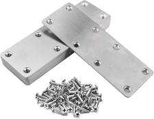 10 Pack 5-1/2" X 2" Flat Mending Plate, 201 Stainless Steel Straight Bracket, Me