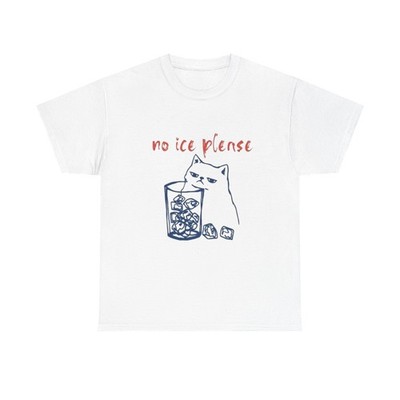 Grumpy Cat No Ice T-shirt Short Sleeve shirt  -  Cat Shirt - funny shirt 
