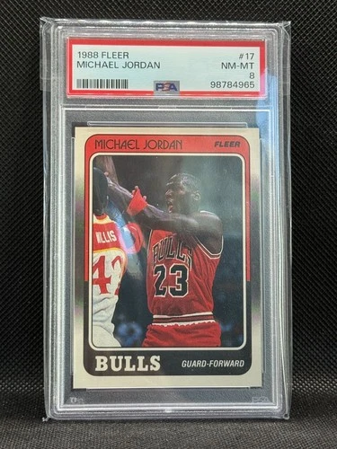 1988-89 Fleer - Michael Jordan PSA 8 - 3rd Year Card #17