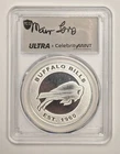 1 oz .999 Silver ~ NFL Buffalo Bills Marv Levy Signed ~ PCGS Ultra/Celebrity