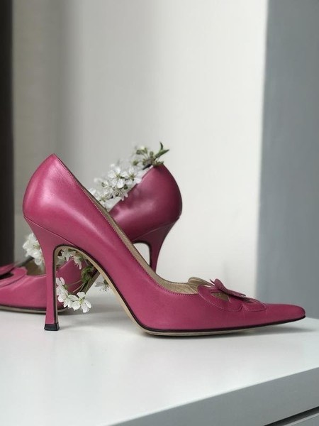 Damen Blumarine Heels Rosa Leder 37
