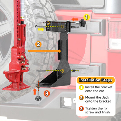 18-Up Wrangler JL Hi-Lift Jack Tailgate Mount Kit TeraFlex