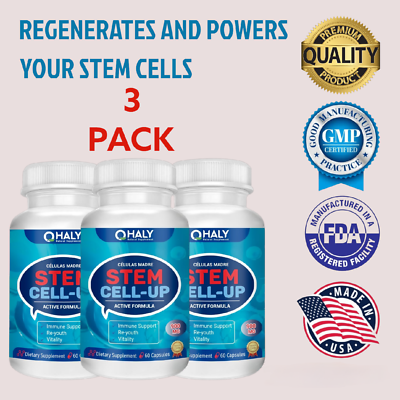 LA MENTE Stem Cells solution100 3本セット Stem Cell Plus Enhancer AFA Cellular Renewal Supplement Spirulina